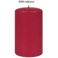 Kopschitz Kerzen 4er Adventskerzen, Adventskranz Kerzen Set Rotbraun 6 x Ø 5 cm