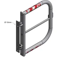 Hailo Professional Schranken mit Knieleiste an Bauwerken Aluminium