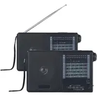 Auviso 2er-Set Analoge 20-Band-Weltempfänger mit FM, MW und 18x KW