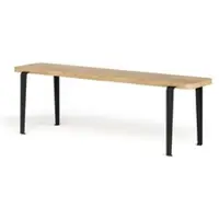 TIPTOE - LOU Bank, 140 x 30 cm, Eiche / graphit schwarz