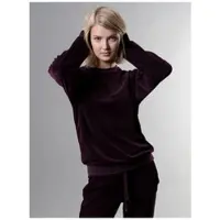 Trigema Sweatshirt "Nicki-Shirt", Damen, Gr. XXL, aubergine, Nicki, 80% Baumwolle, 20% Polyester, lang, Rundhals, Sweatshirts Sweatshirt