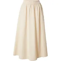 ONLY Maxirock "ONLTIZANA LONG SKIRT WVN NOOS", Damen, Gr. M (38), beige (silber lining), Web, Obermaterial: 100% Baumwolle, unifarben, lang, Röcke Maxirock, Topseller