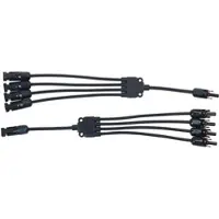 Revolt 2er-Set Y-Stecker-Adapter mit Kabel für Solarkabel, MC4-kompatibel