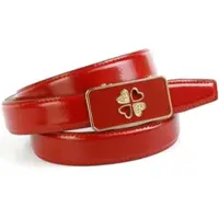 Anthoni Crown Ledergürtel , Damen, Gr. 75, rot, Leder, unifarben, Gürtel Ledergürtel, Damengürtel mit filigraner Glas-Schließe