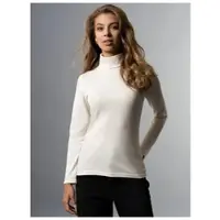 Trigema Rollkragenshirt "Rollkragenshirt", Damen, Gr. XL, beige (natur), Feinstrick, 95% Baumwolle, 5% Elastan, Basic, normal, ohne Ausschnitt, Shirts Rollkragenshirt