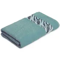 Möve Badetuch MÖVE FOR FROTTANA "Shadow", blau (arctic), B:67cm L:140cm, Walkfrottier, Obermaterial: 100% Baumwolle, Handtücher, Badetuch, mit Borkenbordüre