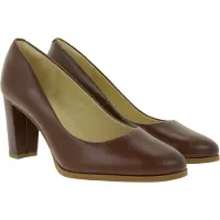 Clarks Kaylin Cara Damen High-Heels Abend-Schuhe mit Absatz Echtleder-Schuhe Slip-On Pumps 26167441 Cognac-Braun