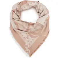 Liu Jo Damen Schals Logo - Scarf - Beige - Größe ONESIZE