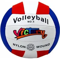 Lean Toys Weißer Volleyballball, Größe 5, bunt