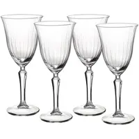 Ritzenhoff & Breker Weißweinglas "Perpetuo", transparent, B:9cm H:21cm Ø:9cm, Glas, Trinkgefäße, Weißweinglas, 4er Set, je 330 ml