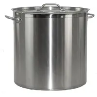 GVK Kochtopf aus Edelstahl mit Randverstärkung und Deckel Ø50cm H50cm 98,1Liter