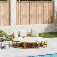 vidaXL Sonnenliege 1 Person, Outdoor-Loungebett, ohne Dach Poly Rattan - Liegestuhl CC25832
