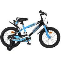 Volare Sportivo Kinderfahrrad - Jungen - 16 Zoll - Blau Schwarz - Zwei Handbremsen