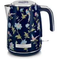 VQ Laura Ashley Wasserkocher 1,7 l – 2200 W – Edelstahl – Kabellos – Elveden Navy