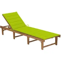 vidaXL "2026 Promotion" Klappbare Sonnenliege, Strandliege, Gartenliege, mit Auflage, Akazie Massivholz - Liegestuhl CC3665