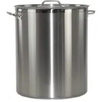 GVK Kochtopf aus Edelstahl mit Randverstärkung und Deckel Ø50cm H60cm 117,8Liter