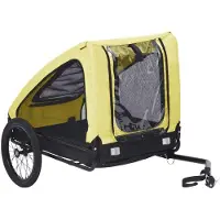 vidaXL Cloris Designermöbel Fahrradanhänger für Hunde Gelb und Schwarz 2024 Neu