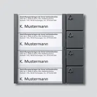 Siedle TM 612-4 DG Tasten-Modul Dunkelgrau-Glimmer