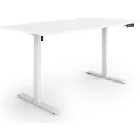 ESmart ETX-121WW 160x80cm Weiß Ergonomischer Steh-Sitz-Schreibtisch Stufenlos elektrisch höhenverstellbar 73,5-123,5 cm 3x Memory Aktivitätserinnerung Soft-Start/Stopp Schnelle Montage