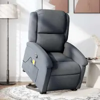 vidaXL Cloris DesignMöbel Massagesessel mit Aufstehhilfe Dunkelgrau Samt , Klassische Sessel 2024 Neu