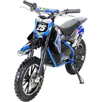 Actionbikes Motors Kinder Mini Enduro Elektro Crossbike | 500 Watt - Bis 24 km/h - Motocross - Pocketbike - Crossbike - Dirt Bike - Ab 8 Jahren (Blau)