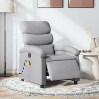 vidaXL Massagesessel Elektrisch Hellgrau Stoff , Klassische Sessel 2024 Neu
