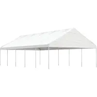 vidaXL Pavillon mit Dach Weiß 11,15x5,88x3,75 m Polyethylen - Pavillons & Partyzelte CC9247