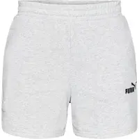 Puma Essentials Small No 1 Logo 5 High-waist Shorts TR light gray heather (04) M