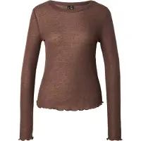 Vero Moda Langarmshirt "VMARIEL LS TOP JRS NOOS" Materialmix, gewellter Saum