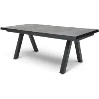 Outdoor Gartentisch MONDO ACARNA LBH 205x103x76 cm schwarz