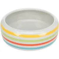 Trixie 60807, Kaninchen, Fütterung & Bewässerung, Keramik, Cremefarben, Blau, Grün, 0,5 l, 16 cm