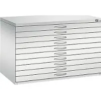 C+P Planschrank aus Stahl, für Formate bis DIN A1, 10 Schubladen