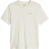 Marc O'Polo T-Shirt DENIM "T-Shirt T-Shirt, SSL, Logo Print, Reg F 1er Pack", Herren, Gr. M, weiß, Obermaterial: 100% Baumwolle CO., Shirts T-Shirt