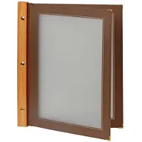Securit MC-WRA4-BR, A4, Metall, Kunststoff, Holz, Braun, Matt, Kunststoff, Abgerundete Ecken