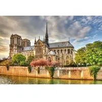 Papermoon Fototapete "Notre Dame de Paris", bunt, B:4,5m L:2,8m, Vlies, Tapeten, Fototapete