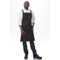 Chef Works Basic CROSS BACK Latzschürze, tragekomfort, Schwarz-gestreift