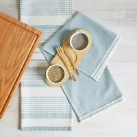 Framsohn Frottier Geschirrtuch "Modern Living Fischgrät", blau (rauchblau), B:50cm L:70cm, 100% Baumwolle, Geschirrtücher, Geschirrtuch, dichte Feinwebung, in Österreich hergestellt, 50x70 cm