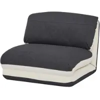 Mendler Schlafsessel HWC-E68, Schlafsofa Funktionssessel Klappsessel Relaxsessel, Stoff/Textil creme/schwarz