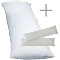 EXKLUSIV HEIMTEXTIL 1 x Füllkissen 40x80 cm + Jersey Kissenbezug 2er Set 40 x 80 cm Silber