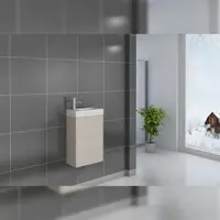 Möbelliebling SAM Gäste-WC Waschbecken 40 x 22 cm sonomaeiche Vega