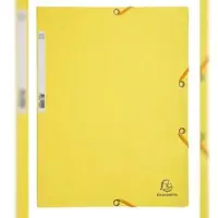 Exacompta 55529E 25x Sammelmappen mit Gummizug und 3 Klappen, Colorspan-Karton 400g/m2, für DIN A4 - gelb
