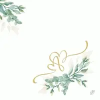 Duni Bio Dunisoft Serviette 40 x 40 cm Love Hearts, 360 Stk/Krt (6 x 60 Stk)