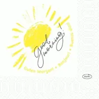 Duni Tissue-Serviette 24 x 24 cm Love Mornings 3-lagig, 2000 Stk/Krt (8 x 250 Stk)