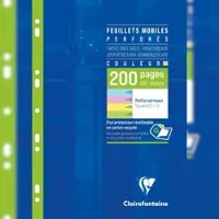 Clairefontaine 5x Packung mit 100 Blatt Ringbucheinlagen, DIN A4, 90g, kariert - Sortiert 175112C
