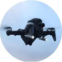 Roboterwerk SELFIE 300 Dual, für DJI FPV Drohnen Beleuchtungssystem, Transparent/Schwarz