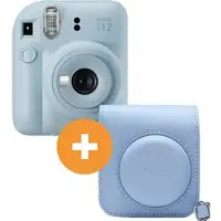 Fujifilm INSTAX mini 12 Travel Set Sofortbildkamera, Pastel Blue