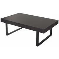 Mendler Couchtisch Kos T576, Wohnzimmertisch 40x110x60cm MVG- Wenge, dunkle Metall-Füße