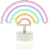 SATISFIRE LED NEON Figur REGENBOGEN - Neonlicht - H: 19cm - Batterie oder USB Betrieb - stehend - bunt