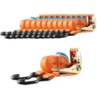 Baumarktplus 10x Spanngurt 2-tlg Profi Ratschen Zurrgurt 5m 800kg Orange Ladungssicherung ...