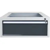 Proregal Einzelschublade für Werkbank Rhino| HxBxT 20x54x70cm | Traglast 40kg | Lichtgrau/Anthrazitgrau